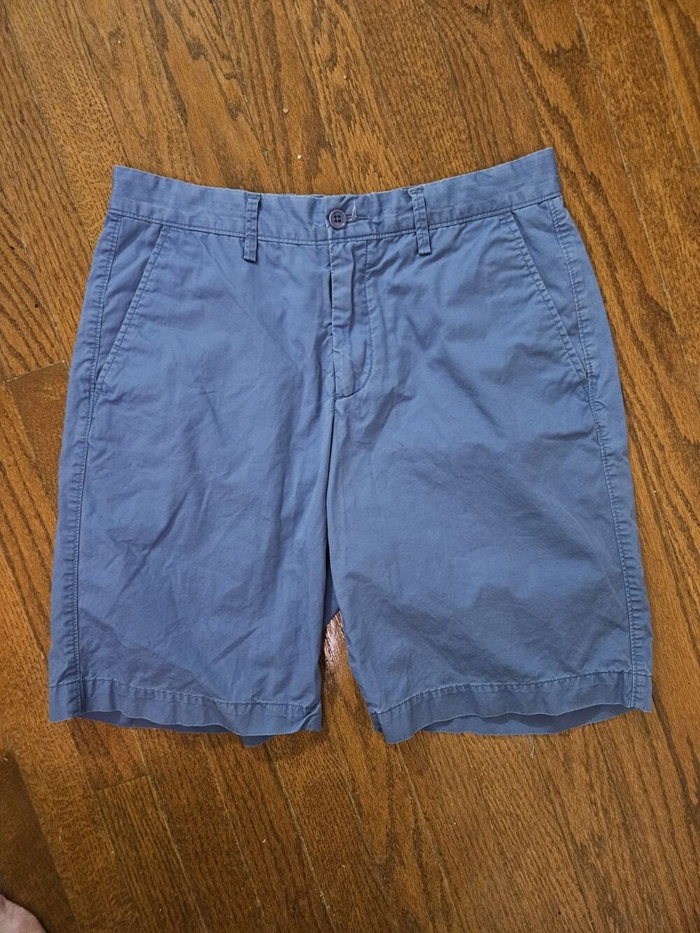 Bloomingdales Mens Shorts Cotton Twill Regular Fit Blue Sz 30, Preppy, Classic.
